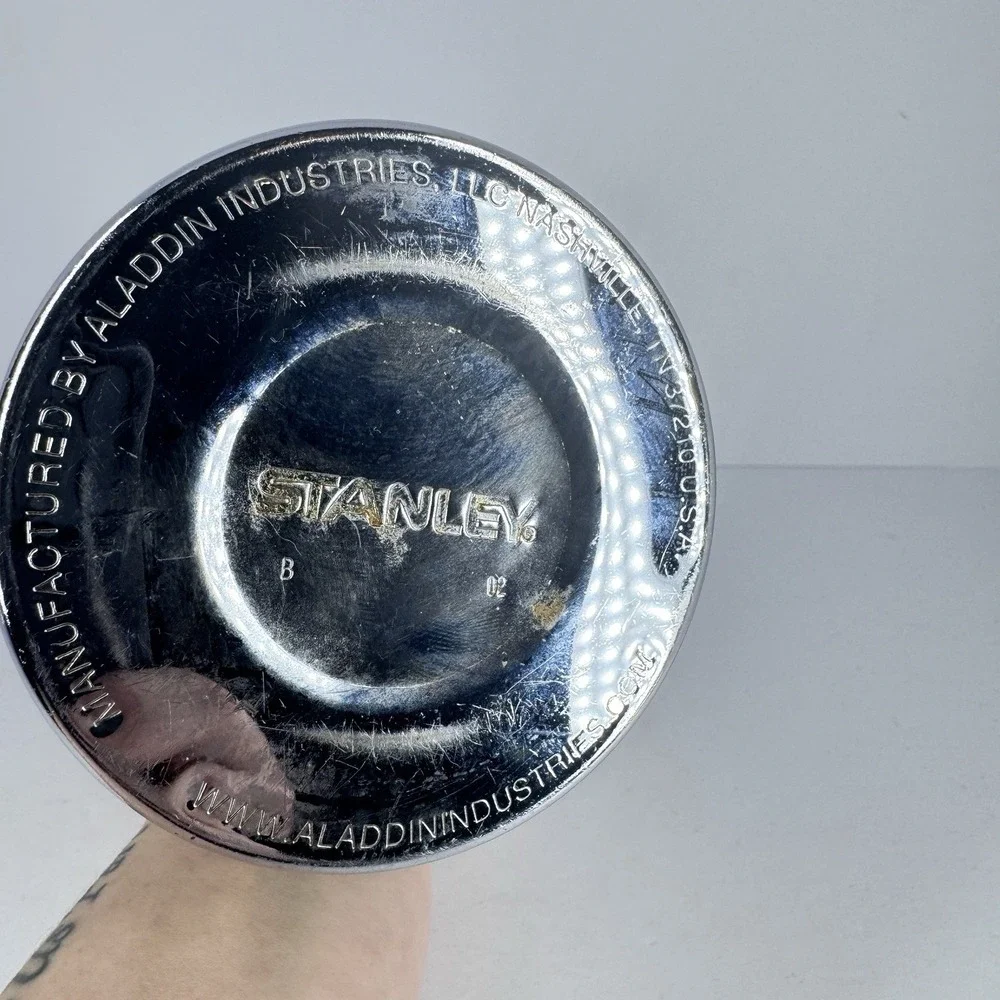 Stanley Classic Green Hammertone Vacuum Thermos Bottle 1 Qt Steel READ - Picture 10 of 13